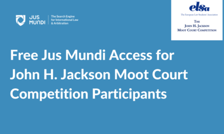 Jus Mundi x ELSA partnership for the John H. Jackson Moot