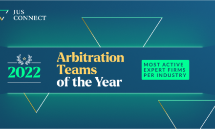 Jus Connect Rankings #3 – Most Active Expert Firms in Arbitration per Industry
